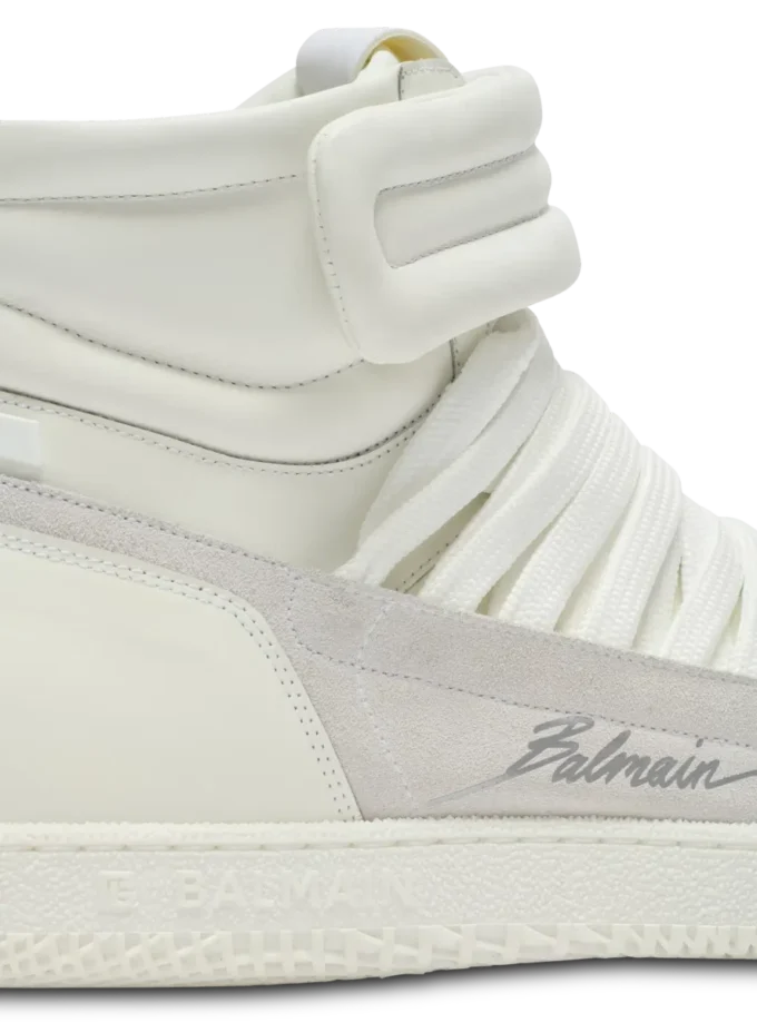 Leder Balmain Swan Mid-Top Schnürschuhe Leder Balmain Swan Mid-Top Schnürschuhe