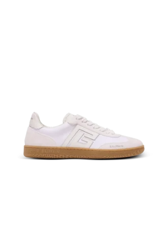 Leder und Canvas Balmain Swan Sneakers