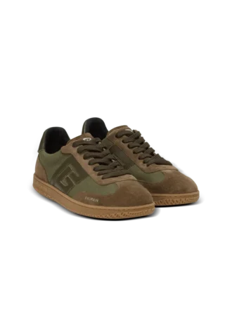 Leder und Canvas Balmain Swan Sneakers