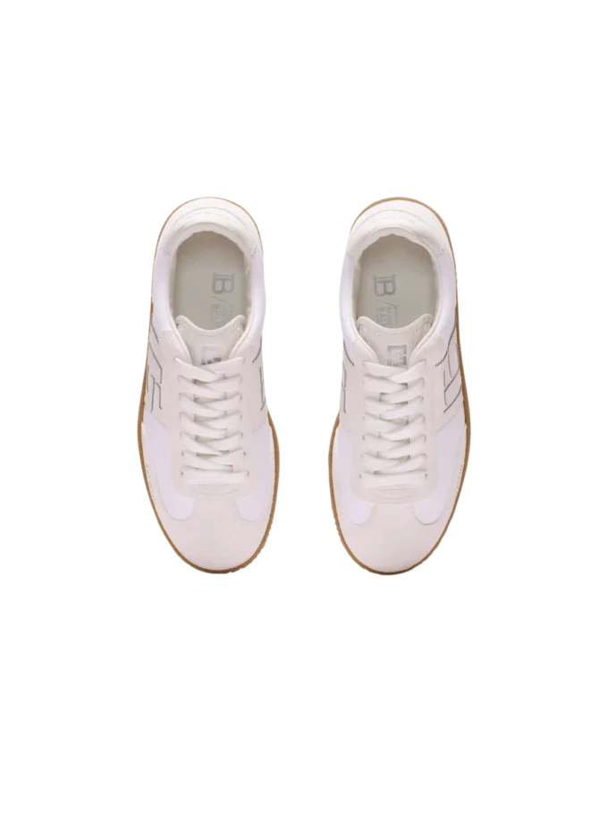 Leder und Canvas Balmain Swan Sneakers Leder und Canvas Balmain Swan Sneakers