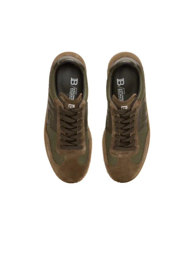 Leder und Canvas Balmain Swan Sneakers Leder und Canvas Balmain Swan Sneakers