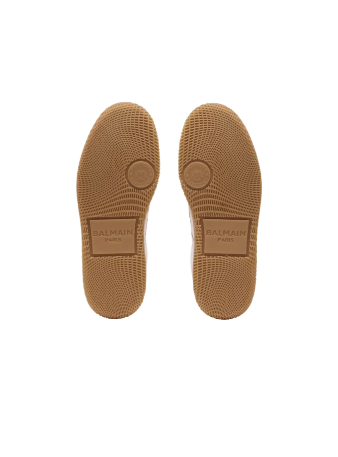 Leder und Canvas Balmain Swan Sneakers Leder und Canvas Balmain Swan Sneakers