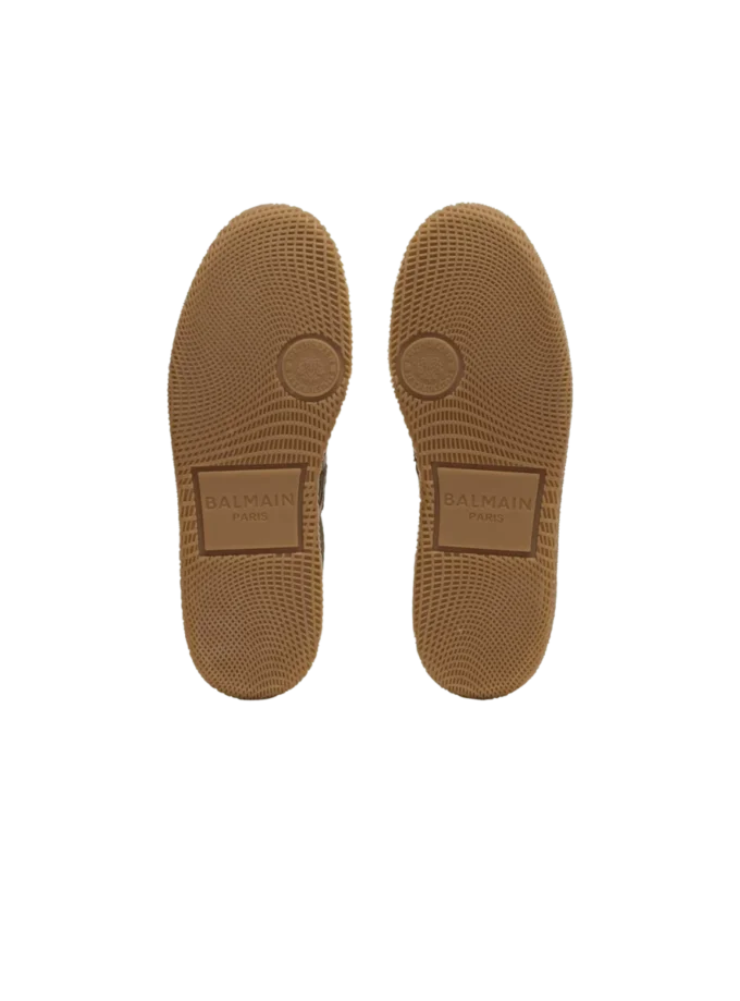 Leder und Canvas Balmain Swan Sneakers Leder und Canvas Balmain Swan Sneakers