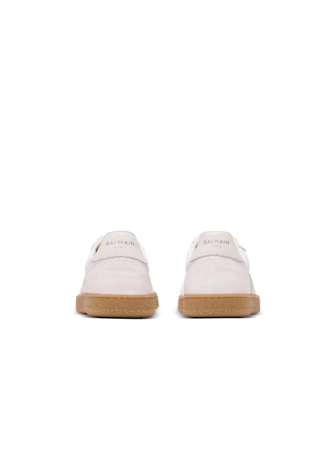 Leder und Canvas Balmain Swan Sneakers Leder und Canvas Balmain Swan Sneakers