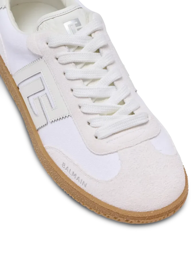 Leder und Canvas Balmain Swan Sneakers Leder und Canvas Balmain Swan Sneakers