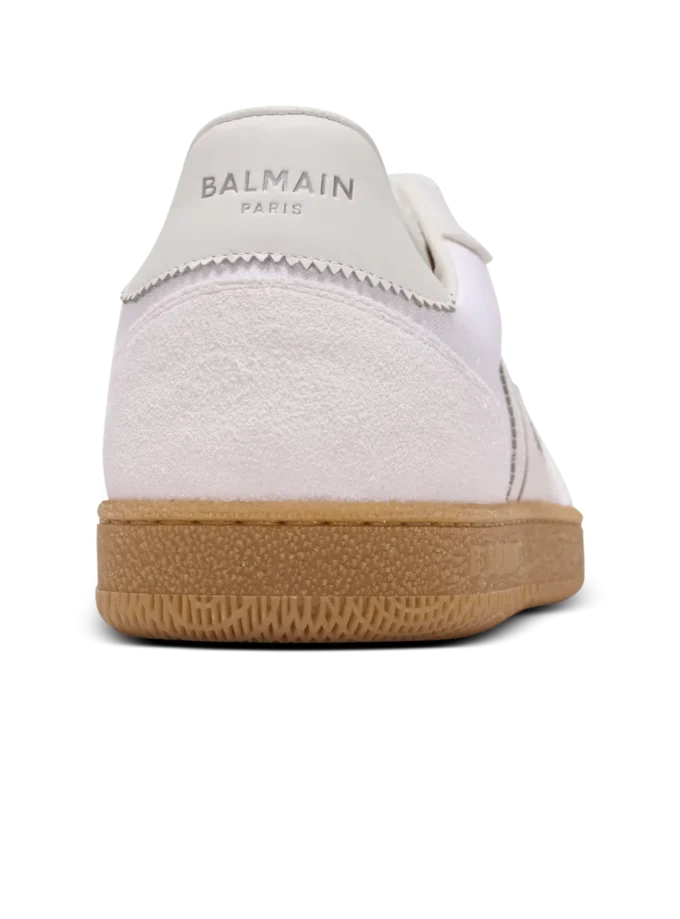 Leder und Canvas Balmain Swan Sneakers Leder und Canvas Balmain Swan Sneakers