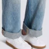 Leder und Canvas Balmain Swan Sneakers Leder und Canvas Balmain Swan Sneakers
