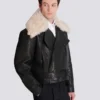 Lederjacke mit Lammfellkragen Lederjacke mit Lammfellkragen