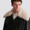 Lederjacke mit Lammfellkragen Lederjacke mit Lammfellkragen