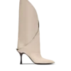 Lederstiefel mit gedrehtem Absatz Lederstiefel mit gedrehtem Absatz