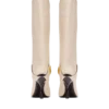 Lederstiefel mit gedrehtem Absatz Lederstiefel mit gedrehtem Absatz