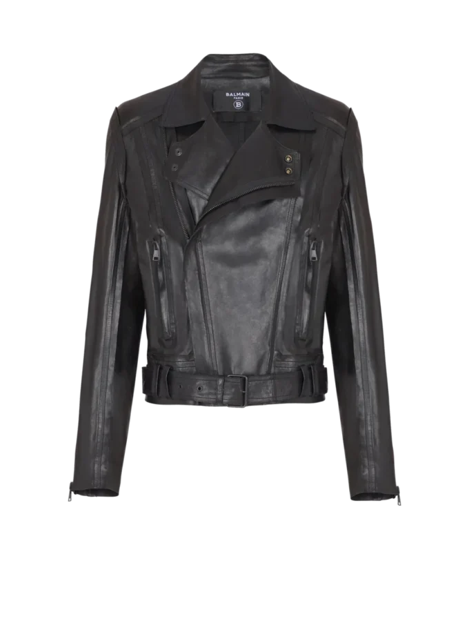 Leichte Bikerjacke aus Lammleder Leichte Bikerjacke aus Lammleder