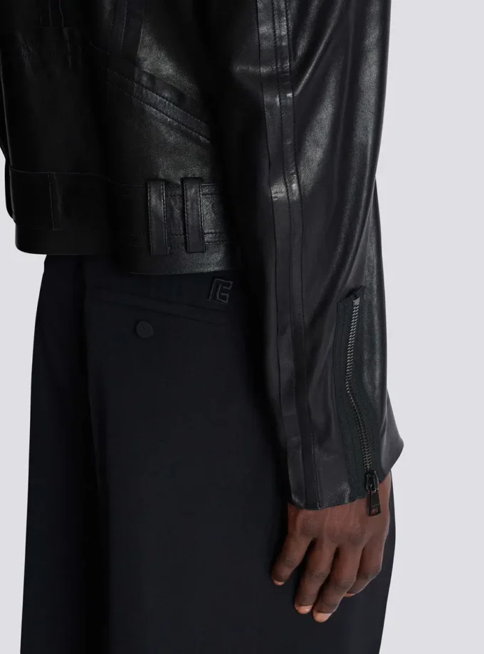 Leichte Bikerjacke aus Lammleder Leichte Bikerjacke aus Lammleder
