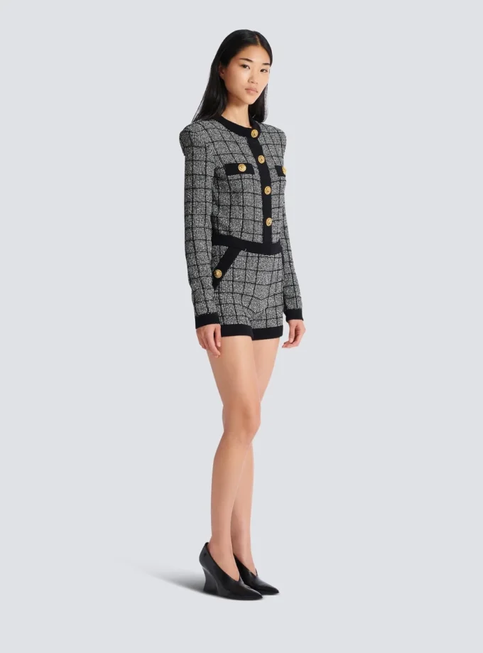 Leichte Tweed-Shorts Leichte Tweed-Shorts