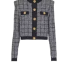 Leichte Tweed-Strickjacke Leichte Tweed-Strickjacke