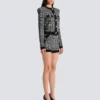 Leichte Tweed-Strickjacke Leichte Tweed-Strickjacke