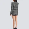 Leichte Tweed-Strickjacke Leichte Tweed-Strickjacke