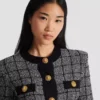 Leichte Tweed-Strickjacke Leichte Tweed-Strickjacke