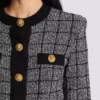 Leichte Tweed-Strickjacke Leichte Tweed-Strickjacke