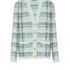 Lockere Glitzer-Tweed-Strickjacke Lockere Glitzer-Tweed-Strickjacke