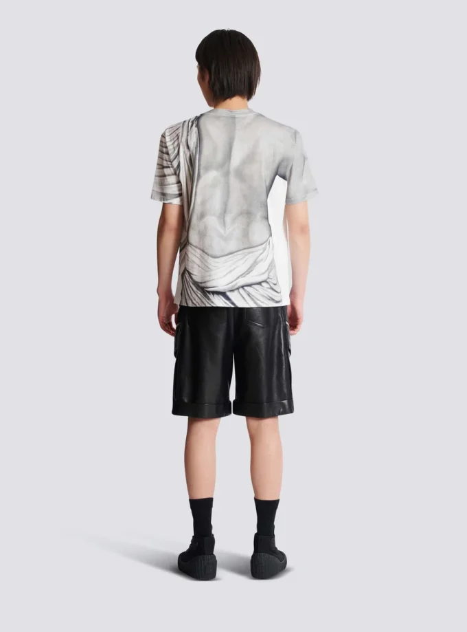 Logo-T-Shirt mit Statue-Print Logo-T-Shirt mit Statue-Print