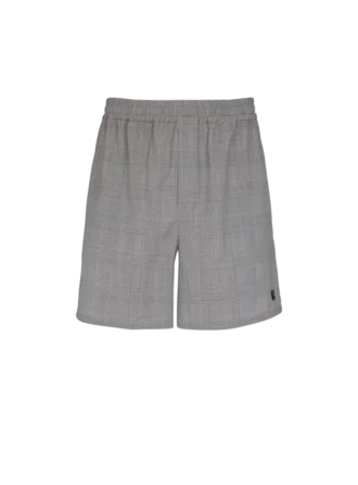 Lässige Shorts aus Prince-of-Wales-Satin Lässige Shorts aus Prince-of-Wales-Satin