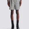 Lässige Shorts aus Prince-of-Wales-Satin Lässige Shorts aus Prince-of-Wales-Satin