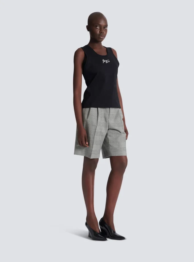 Lässiges Tanktop mit Balmain Paris Brush-Print Lässiges Tanktop mit Balmain Paris Brush-Print