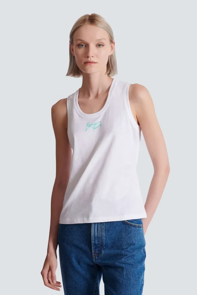 Lässiges Tanktop mit Balmain Paris Brush-Print