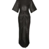 Maxikleid aus Lammleder mit Knoten Maxikleid aus Lammleder mit Knoten