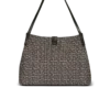 Medium Release Shopper Tasche aus Monogramm-Jacquard und Kalbsleder Medium Release Shopper Tasche aus Monogramm-Jacquard und Kalbsleder