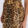 Midi-Rock aus Leder im Ponyfell-Look mit Leopardenmuster Midi-Rock aus Leder im Ponyfell-Look mit Leopardenmuster