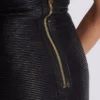 Minirock aus Lammleder mit hoher Taille und Rollsaum Minirock aus Lammleder mit hoher Taille und Rollsaum