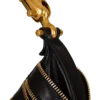 Mittlere Ebene Zips-Tasche aus Kalbsleder