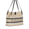 Mittlere Release Shopper-Tasche aus Canvas und Kalbsleder Mittlere Release Shopper-Tasche aus Canvas und Kalbsleder