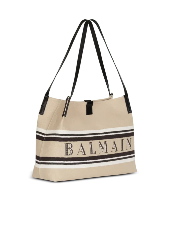 Mittlere Release Shopper-Tasche aus Canvas und Kalbsleder Mittlere Release Shopper-Tasche aus Canvas und Kalbsleder