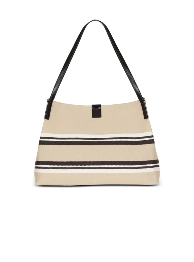 Mittlere Release Shopper-Tasche aus Canvas und Kalbsleder Mittlere Release Shopper-Tasche aus Canvas und Kalbsleder