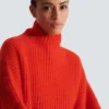 Mohair-Strickpullover mit Kragen-Detail Mohair-Strickpullover mit Kragen-Detail