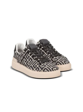 Monogramm-Jacquard B-Court Sneakers