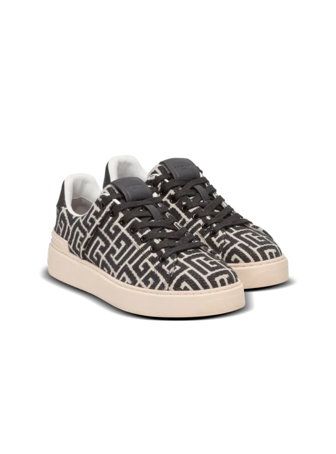Monogramm-Jacquard B-Court Sneakers Monogramm-Jacquard B-Court Sneakers