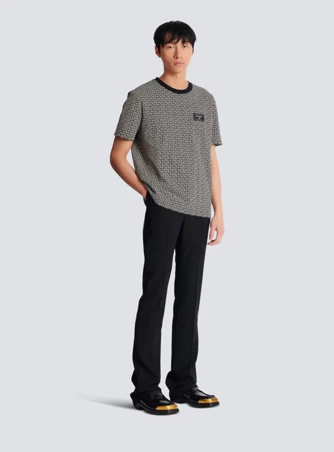 Monogramm-Jacquard-T-Shirt Monogramm-Jacquard-T-Shirt