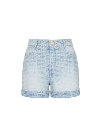 Monogramm-Jeansshorts