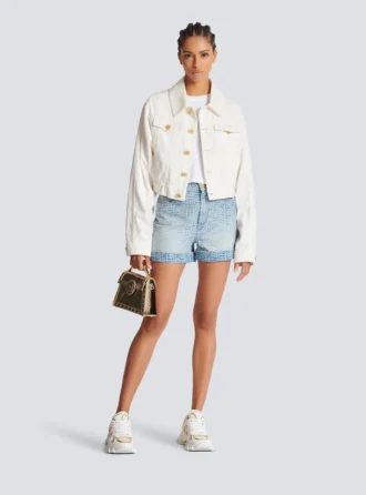 Monogramm-Jeansshorts