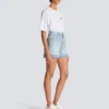 Monogramm-Jeansshorts
