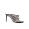 Mules aus Wildleder und Strass mit Piercing vorne