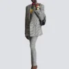 Oversize-Jacke aus Prince-of-Wales-Jacquard