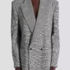 Oversize-Jacke aus Prince-of-Wales-Jacquard
