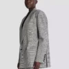 Oversize-Jacke aus Prince-of-Wales-Jacquard