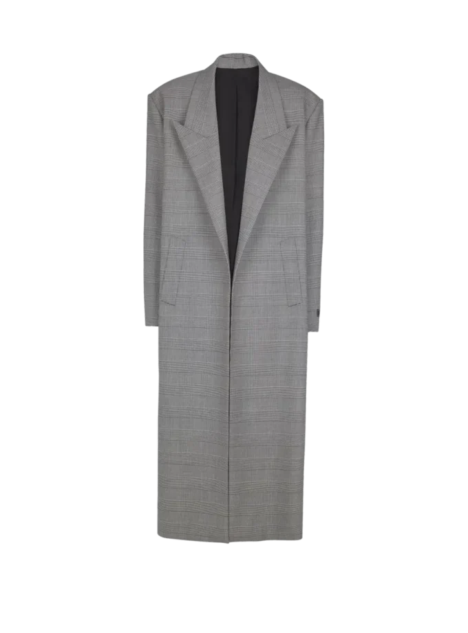 Oversize-Mantel aus Prince-of-Wales-Wolle Oversize-Mantel aus Prince-of-Wales-Wolle
