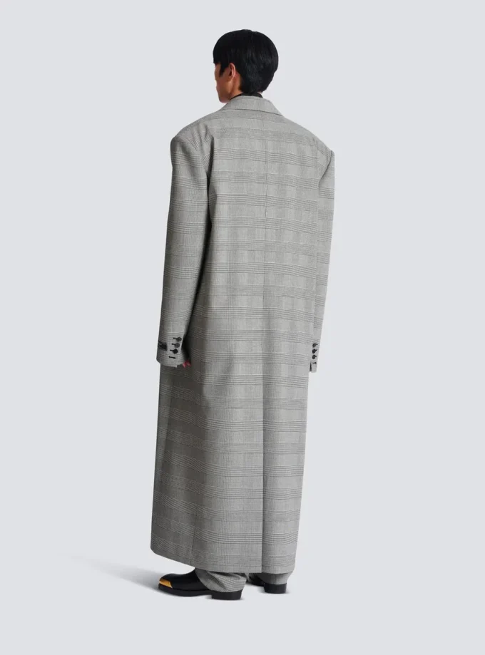 Oversize-Mantel aus Prince-of-Wales-Wolle Oversize-Mantel aus Prince-of-Wales-Wolle